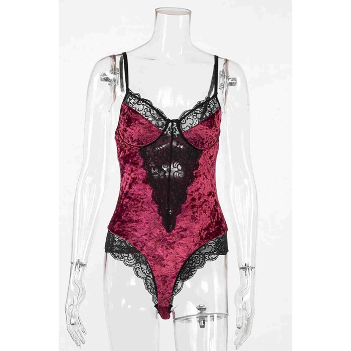 Merry See Kadife Body Gecelik Babydoll Çok Renkli