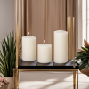 3lü Baton Bej Mum Set