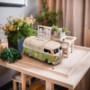 Dekoratif Vintage Model Klasik Metal Minibüs Çerçeveli Kumbara Yeşil