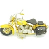 Dekoratif Metal Chopper Model Motosiklet Biblo - Sarı