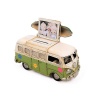 Dekoratif Vintage Model Klasik Metal Minibüs Çerçeveli Kumbara Yeşil