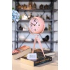 3 Ayaklı Vintage Demir Masa Saati Pembe Küçük Boy 20 cm