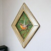 Dekoratif Ayna Kenarlı Kuş Desenli Saat 60x6x40 cm