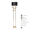 Dekoratif Metal Gold Top Detaylı Siyah Başlıklı Lambader