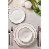 Porselen Silver Bone 24 Parça 6 Kişilik Yemek Takımı