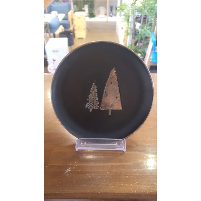 PORSELEN SERVİS TABAK 20 CM SİYAH