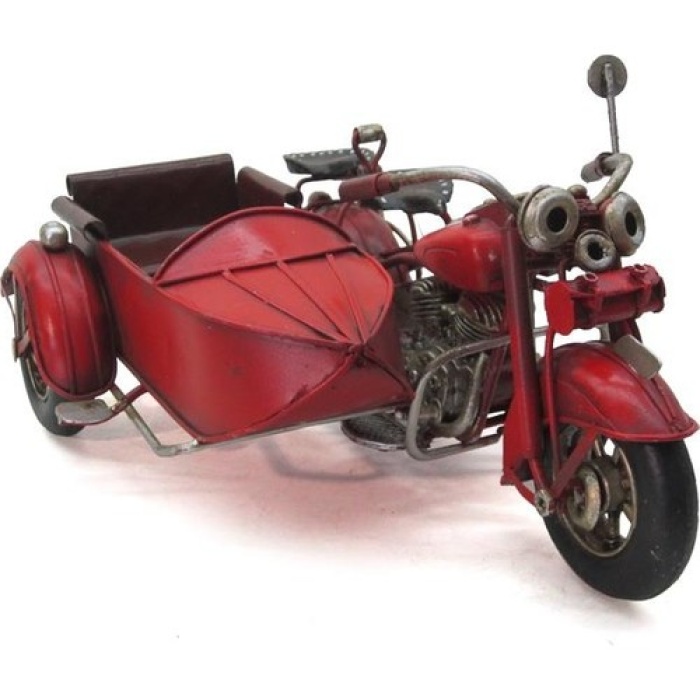 Dekoratif Metal Chopper Motorsiklet Vintage Biblo