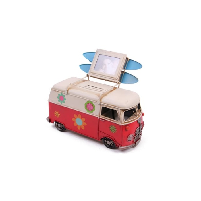 Dekoratif Metal Vosvos Minibüs Kumbara Biblo