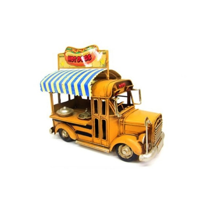 Dekoratif Metal Vintage Sandviç Araba Biblo