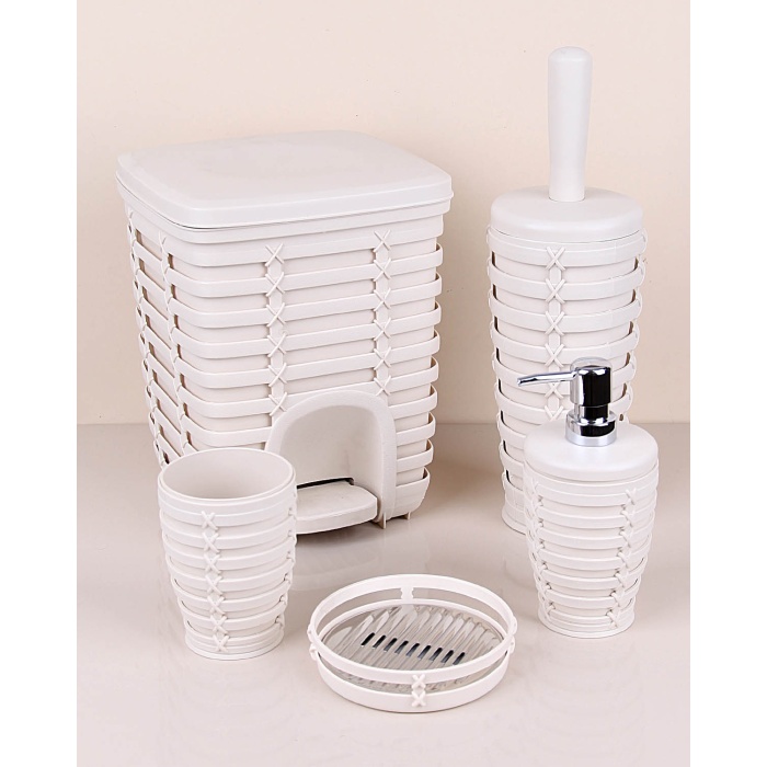Banyo Seti Beige Palm 5 Parça