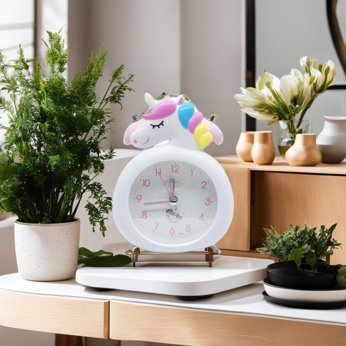 Unicorn Dekorlu Çalar Saat Masa Saati