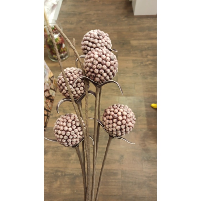 Yapay Craspedia Çiçeği 5 Dal  Latex