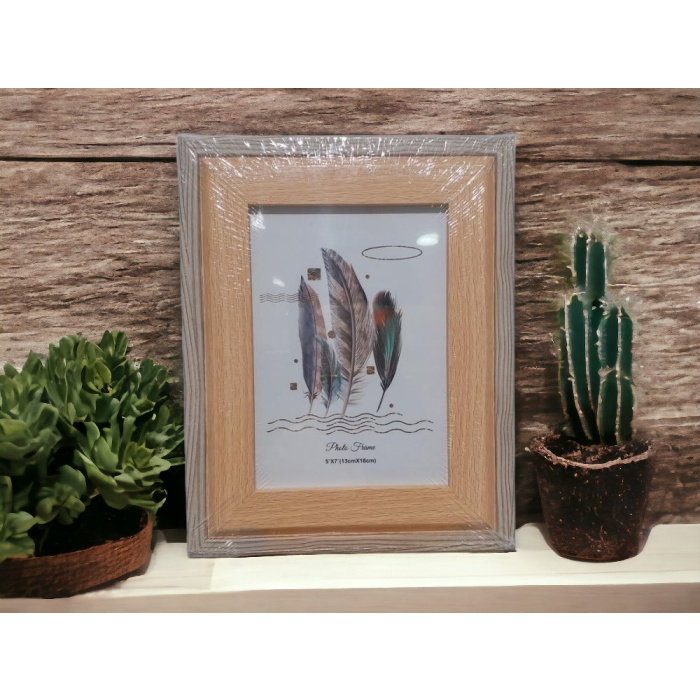 Ahşap Resim Çerçevesi Gri-Kahve 13x18 cm