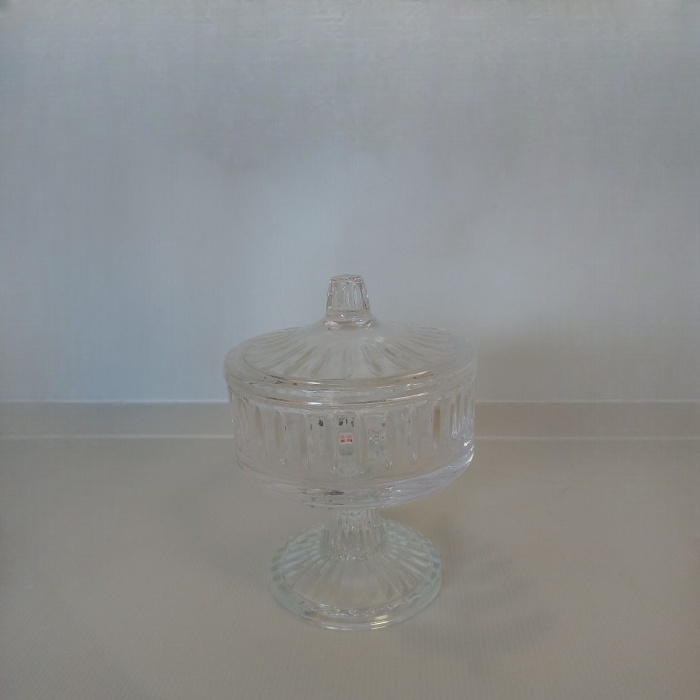 Çok Amaçlı Cam Ayaklı Kapaklı Sunumluk 16,5x14 cm