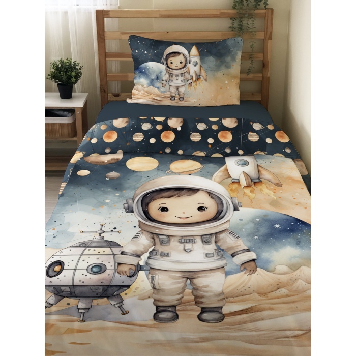 Astronot Çocuk Desenli Nevresim Takımı