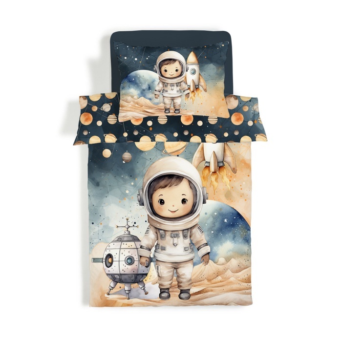 Astronot Çocuk Desenli Nevresim Takımı