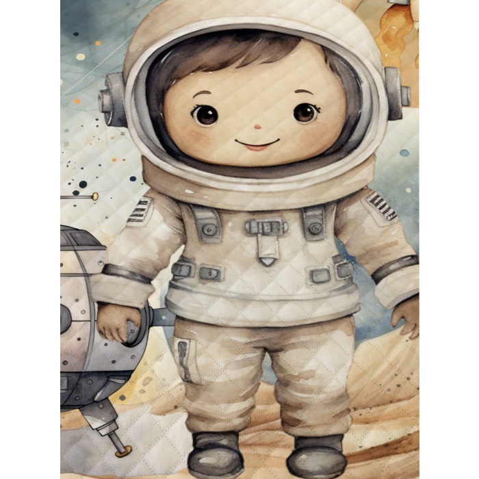 Astronot Desenli Pike Takımı