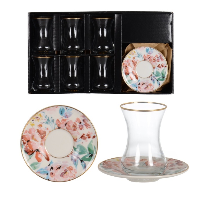CREAM PINK FLOWER# CAY TAKIMI 12 PRC. 110 cc