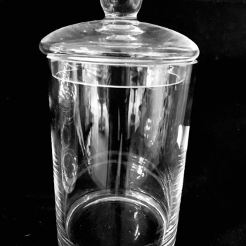 Cam Kapaklı Silindir Sunumluk 12x25,5 cm