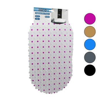 OVAL - EKO PVC +VANTUZ DESEN - ŞEFFAF RENKLİ 122PCS VANTUZ KAYDIRMAZ BANYO - KÜVET PASPAS 33X61CM (4549)