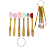 6 PARÇA  MiNİ AHŞAP SAPLI SİLİKON MUTFAK SET 