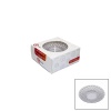 6 PARÇA  ÇAY TABAK KALP DESENLİ ŞEFFAF - BEYAZ MİKA KRİSTAL 