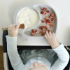 Bebek ve Çocuk için Sevimli Fil Model Desenli Yemek Bebek Mama Kabı Bölmeli Tabak 