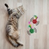 2li Rattan Renkli Peluş Tüy Kedi Köpek Oyuncak Yakalama Çiğneme Çıngıraklı Top Oyuncağı 