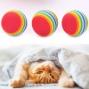 3lü Gökkuşağı Sünger Kedi Köpek Çiğneme Oyun Topu 4,2 cm 