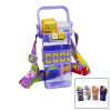DİKDÖRTGEN - 2 KAPAKLI RENKLİ MİKA KRİSTAL SULUK MATARA PİPETLİ - KİLİTLİ KAPAK - TAŞIMA KULPLU - ASKILI 520ML 
