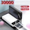 Power Bank 30000 mAh harici pil, taşınabilir şarj cihazı 