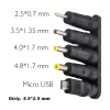 YERLİ ÜRETİM ÇOKLU YEDEK ADAPTÖR UÇ ÇEVİRİCİ (2.5x0.7MM- 4.8x1.7MM- 3.0X1.1MM-4.0X1.7MM- MICRO USB) 