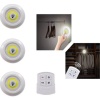 Uzaktan Kumandalı Yapışkanlı 3’lü Led Spot Lamba 