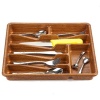 KÜÇÜK - AHŞAP RENK - 7 BÖLMELİ ÇEKMECE İÇİ KAŞIKLIK 36X32CM 