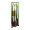 5 PCS : 4+1 4 ADET DÜZ KAHVALTI BIÇAK+ 1 ADET EKMEK BIÇAK AHŞAP SAPLI BIÇAK SET 