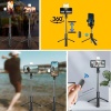 Kendiliğinden Işıklı Masaüstü Tripod Olabilen Telefon Tutuculu Kablosuz Kumandalı Selfie Çubuğu 