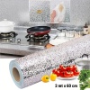 Rulo Gümüş Alüminyum Folyo Duvar Kağıdı, Kendinden Yapışkanlı Raf İçi, Su Geçirmez Folyo  2 mt x 60 cm 