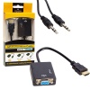 HDMI TO VGA ÇEVİRİCİ ADAPTÖR SES ÇIKIŞLI KUTULU 