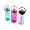 LARGE CAPACITY - 1500ML MOTİVASYON SULUK MATARA KİLİTLİ KAPAK - TAŞIMA KULP - RENKLİ PLS 