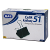 ÇELİK KISKAÇ 51MM 12 PARÇA  OMEGA KOLLU CİLT KISKAÇI 