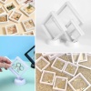 7x7 cm Standlı 3D Takı Ziynet Hatıra Koleksiyon Saklama Kutusu Şeffaf Film Çerçevesi 
