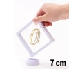 7x7 cm Standlı 3D Takı Ziynet Hatıra Koleksiyon Saklama Kutusu Şeffaf Film Çerçevesi 