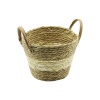 ÇİFT KULPLUHASIR SEPET - ÇOK AMAÇLI ORGANİZER Ç-TABAN:16CM--AĞIZ:24CM - Y: 18CM (4549)