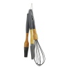 3 PCS SİLİKON ÇIRPICI - FIRÇA - SPATULA SETİ AHŞAP BAMBU SAP - SİLİKON KILIFLI (4549)