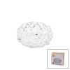 BÜYÜK CAM - DIAMOND KRİSTAL ŞEKİL YUVARLAK KÜLLÜK ÇAP: 12.8CM - D: 5.2CM (4549)