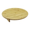 YUVARALAKMİNİ SOFRA MODEL=ÇAP:45CM - Y:8.5CMAYAKLI BAMBU AHŞAP KESİM PANOSU (4549)