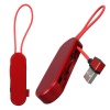 KIRMIZI 3İN1 (TYPE C- LİGHTNİNG- MİCRO USB) MANYETİK UÇ TAŞINABİLİR ŞARJ KABLOSU (4549)