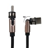 SİYAH 3İN1 (TYPE C- LİGHTNİNG- MİCRO USB) MANYETİK UÇ TAŞINABİLİR ŞARJ KABLOSU (4549)