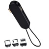 SİYAH 3İN1 (TYPE C- LİGHTNİNG- MİCRO USB) MANYETİK UÇ TAŞINABİLİR ŞARJ KABLOSU (4549)