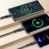3IN1 SİYAH 1.2 METRE (MICRO USB - LIGHTNING - TYPE C) TELEFON ŞARJ KABLOSU (4549)